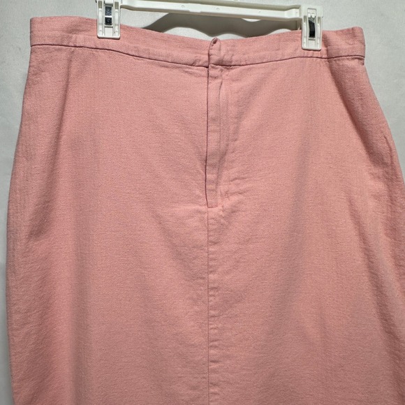 Banana Republic Pink Linen Blend Pencil Skirt Bermuda Sand Size 16 Knee Length - Picture 10 of 11